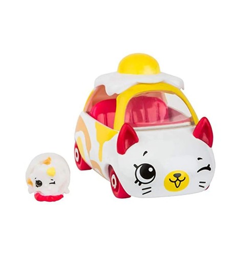 Shopkin's Cutie Cars Egg Cart QT3-22 Series 3 Die-Cast white yellow New - Picture 2 of 2