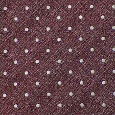 BRUNO PIATTELLI Mens Burgundy POLKA DOT MELANGE Handmade Woven Silk Tie NWOT