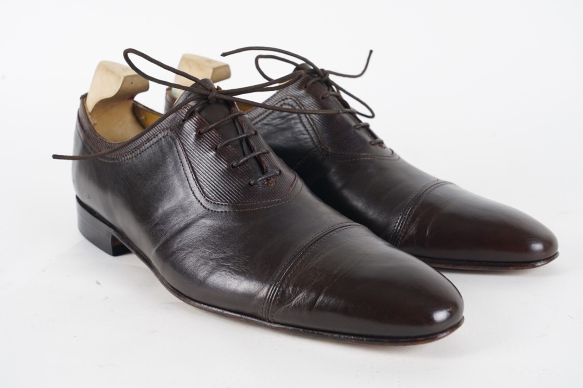 Crockett & Jones Leather Oxfords in Dark Brown Vintage UK8 Crockett & Jones Leather Oxfords in Dark Brown Vintage UK8