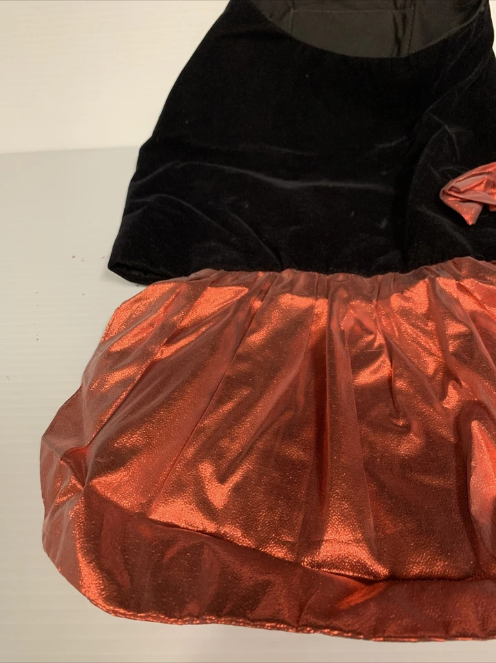 Rojo Negro Terciopelo Perro Vestido Perro Disfraz Ropa Perro Navidad Navidad Talla L KG Foto 4 de 4