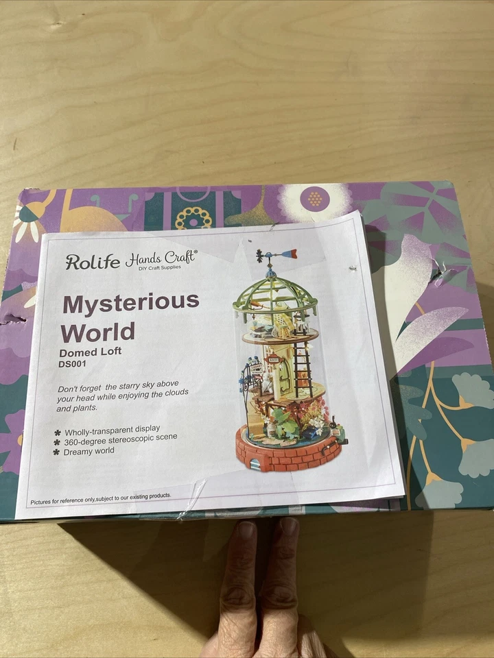 DIY Mysterious World Domed Loft Glass Miniature Doll House kit (HL) Open Box New - Image 4 of 4