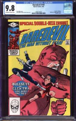 アメコミ　マーベル　Daredevil 181 1982 Electra DAREDEVIL #181 CGC 9.8 OW/WH PAGES // 