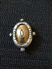 MOD. DEP. Italian Vintage Silver and Gold Belt Buckle