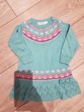 Girls Knitted Green Dress 3-6 months