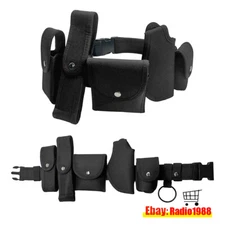 Tactical Nylon police Security Guard Duty Belt Utility Kit System With Pouch