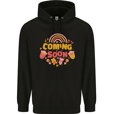 Coming Soon Neu Baby Schwangerschaft Schwanger Herren 80% Baumwolle Hoodie