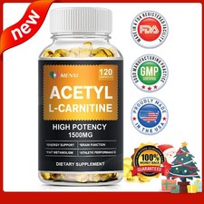 Acetyl L Carnitine Capsules 1500mg Strong Fat Burner Dietary Supplement Pills