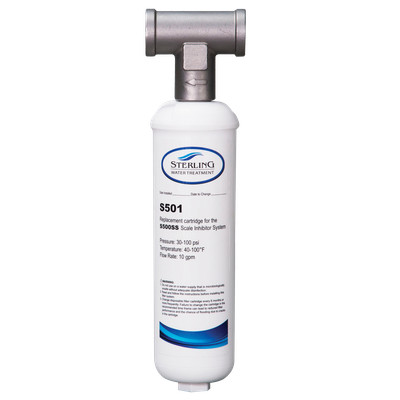 Sterling Water Treatment Scale Inhibitor System w/3/4 in Tee and Filter - S500SS