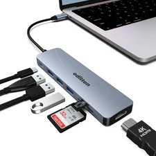 USB C Hub, USB C Docking Station 7 in 1 USB Hub Multiport Adapter HDMI, 100W ...