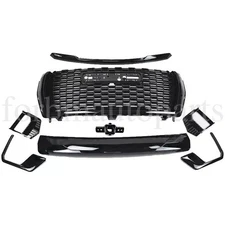 Front Grille Hood Trim Molding Gloss BK Set 7pcs Fit For 2021-2024 GMC Yukon/XL