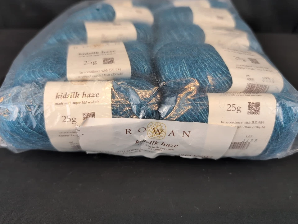 Lot Of (10) Skeins Rowan Kidsilk Haze #671 Peacock - Image 3 of 4