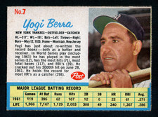 1962 Post Cereal Yogi Berra #7 Baseball Card - New York Yankees