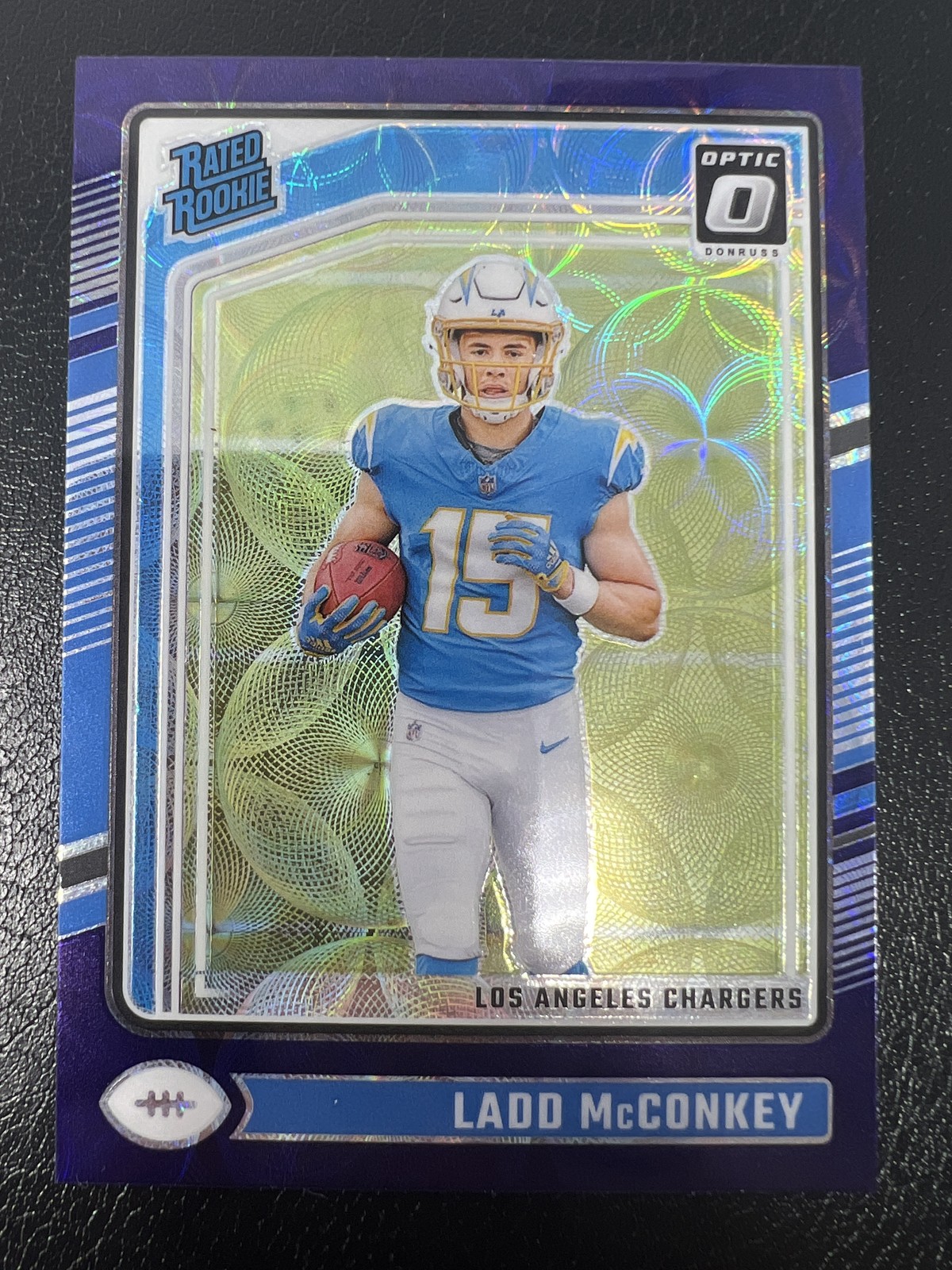 2024 Donruss Optic #266 Ladd McConkey Purple Scope Rookie