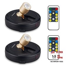 Spotlight Battery Operated, Wireless LED Puck Light, Dimmable Accent Black Gold