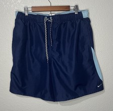 NIKE Lined Swim Shorts Mens XL w/ Pockets Swim Trunks Blue