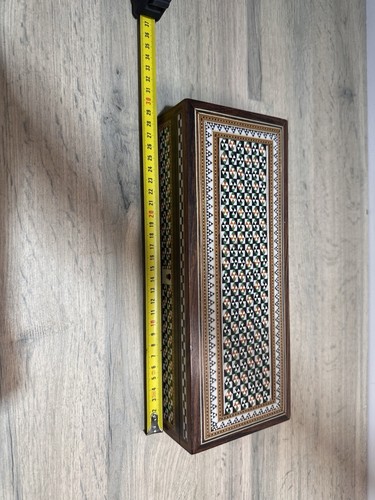 Stunning Vintage 30cm Inlaid Wooden Marquetry Jewellery Box Excellent Condition - Picture 2 of 8