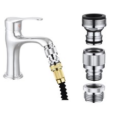 Conector r pido para grifo de fregadero de cocina, adaptador manguera de jard n