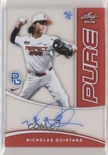 2015 Leaf Trinity Pure Red 4/5 Nick Quintana #P-NQ1 Auto g9j