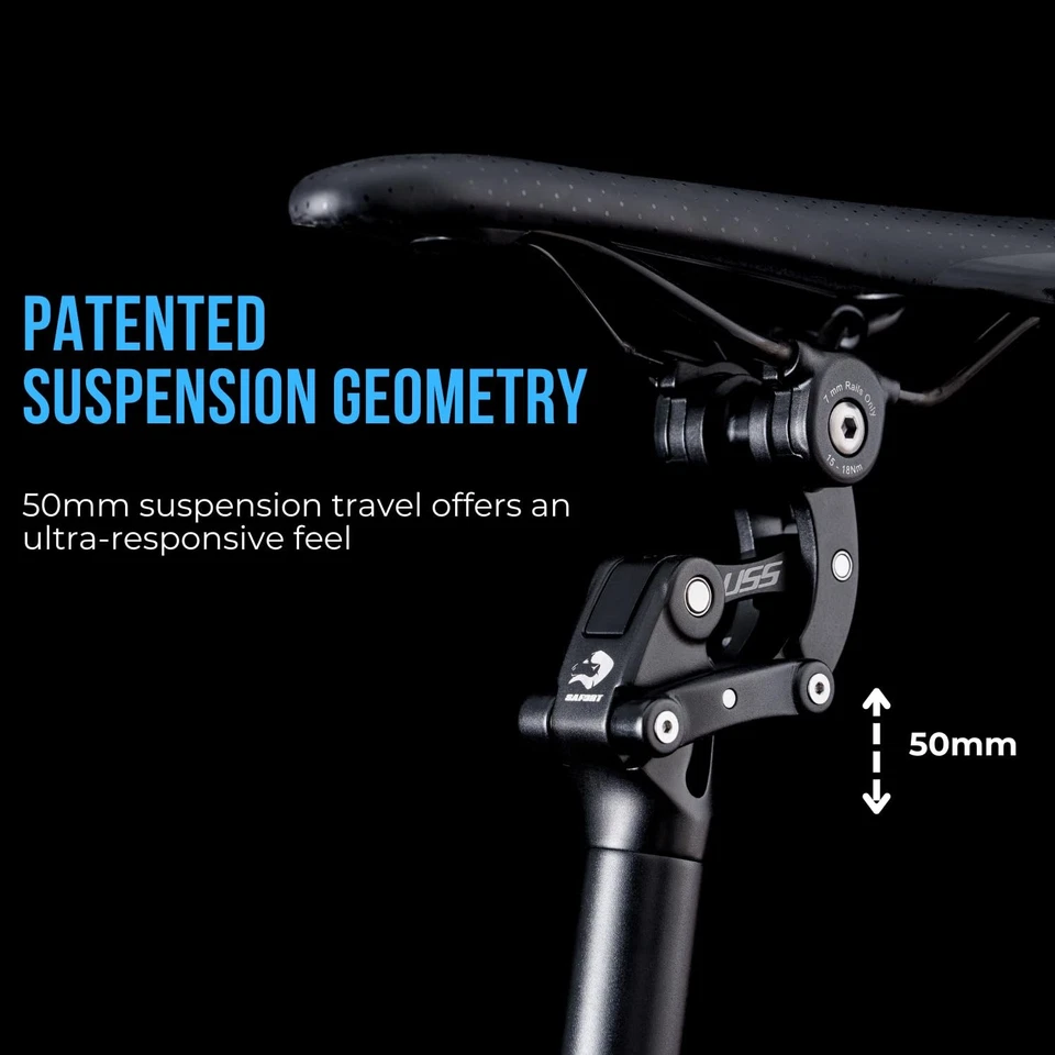 SAFORTBikes Suspension Seatpost for ebike & Heavy Riders (34.9x365mm) - Image 3 of 4