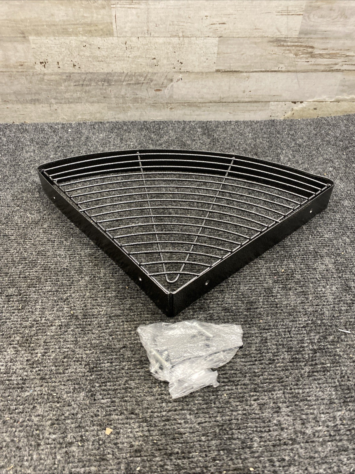 Corner Shelf Black Metal With Wing Nut 3100b
