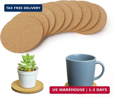 9Pcs Cork Coasters, Tivnhuils Cork Coaster for Drinks, 3.9 inch Coasters Set for