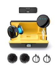 2Pack Wireless Lavalier Microphone for iPhone 16/15 Pro Max iPad Android with...