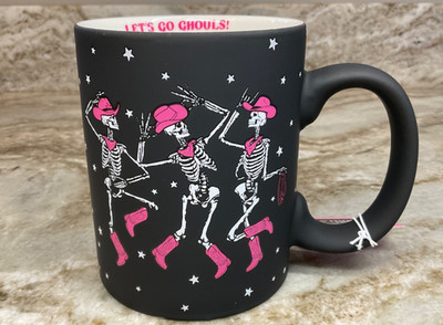 Halloween Coffee Mug Cowgirl Skeletons Let s Go Ghouls! ECCOLO Soft Touch New