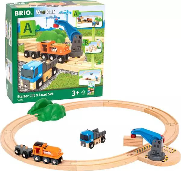 Brio 36028 BRIO World Railway Set Starter Lift & Load Set