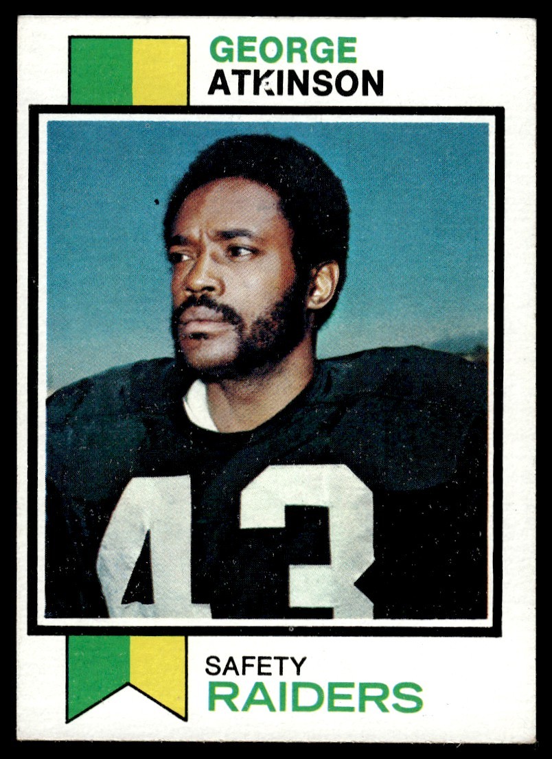 1973 TOPPS GEORGE ATKINSON OAKLAND RAIDERS #187 DP45