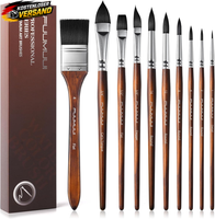 Aquarellpinsel Set - 10Er Professionell Synthetisches EichhöRnchenhaar Pinsel Mi