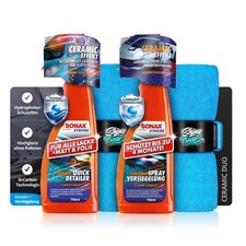 SONAX XTREME Ceramic Set Versiegelung und Quick Detailer 750ml + Pflege Zubehör