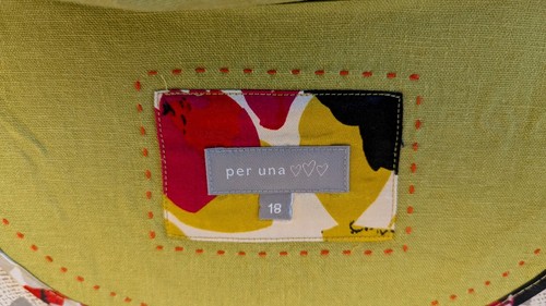 Per Una Green Linen Mix Fitted Jacket Size 18 . Unlined - Picture 11 of 11