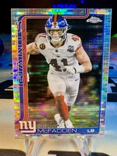 2025 Micah McFadden Topps Chrome Pulsar Refractor #232 New York Giants