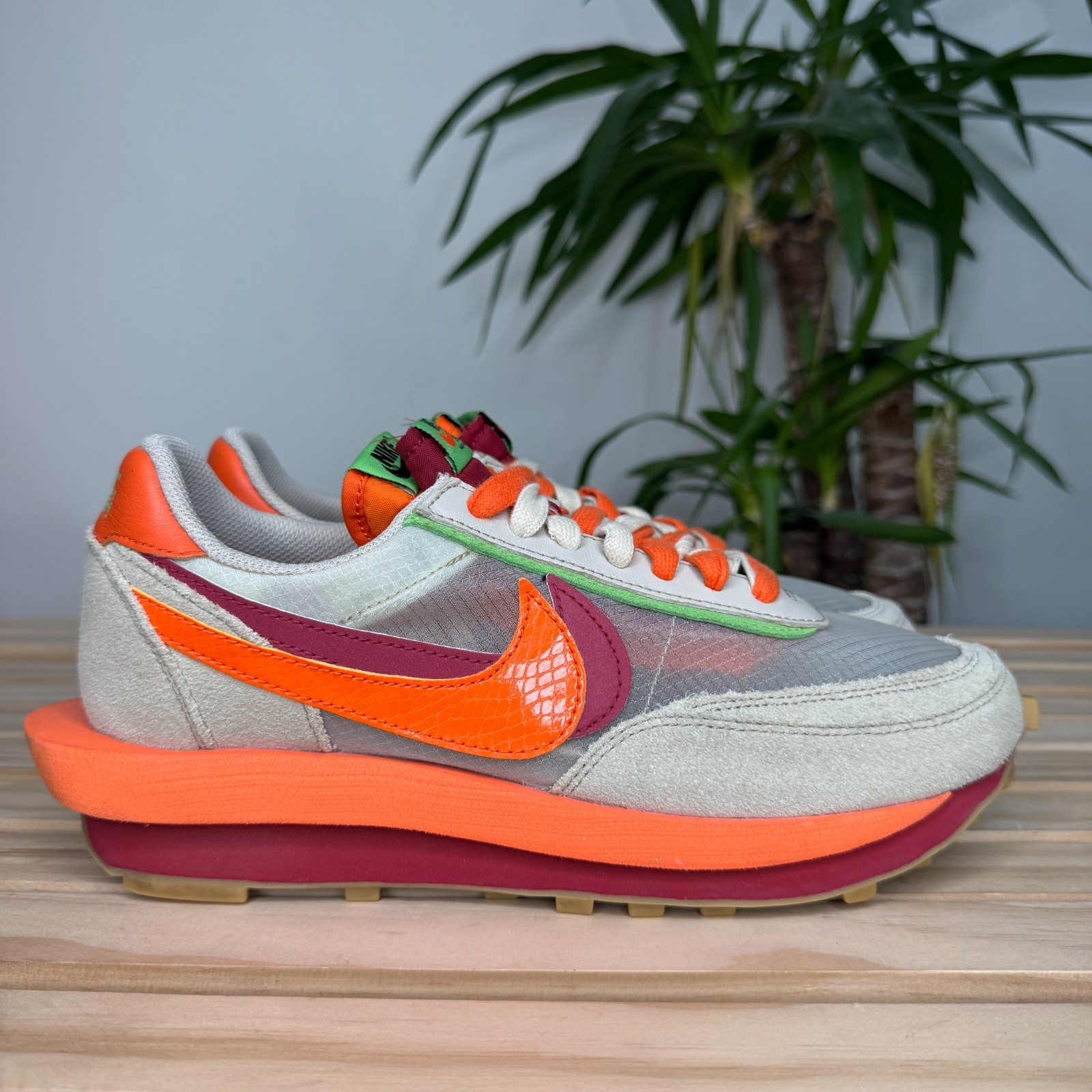 SACAI X NIKE Taglia 9 Nike sacai x Clot x LDWaffle Net arancione Blaze