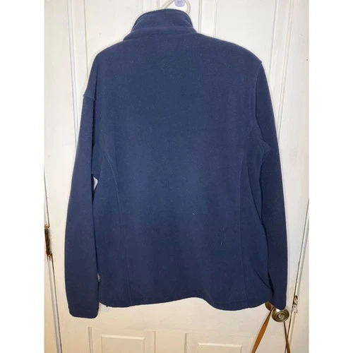 Port Authority Cleveland Indians Chief Wahoo Fleece Jacket Navy Blue Mens Large image 4
