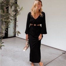 NWT Easy Clothes Amery Dress Black 