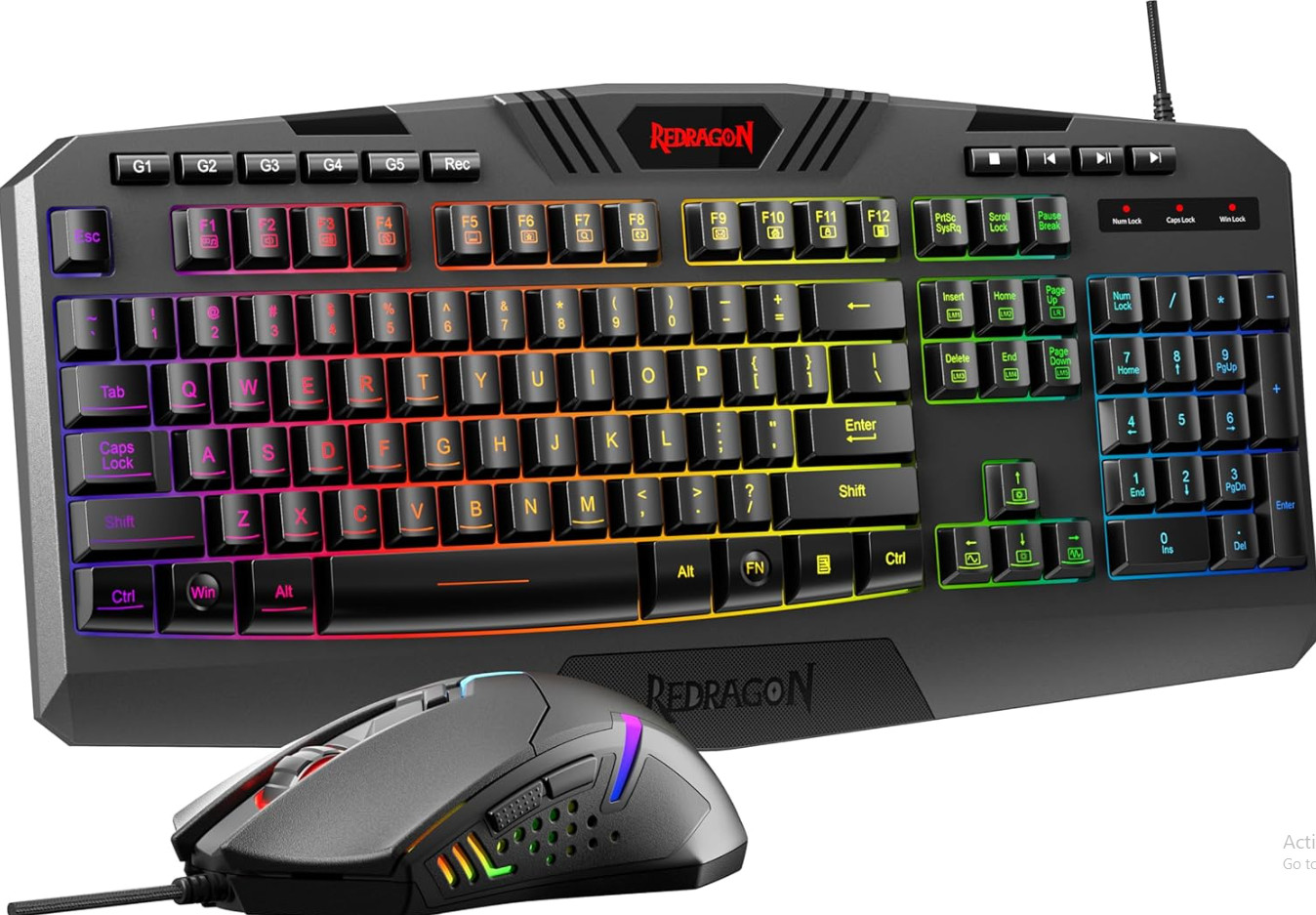 Gaming Keyboard RGB Backlit 6-Zone Repellent Splash-Proof PC