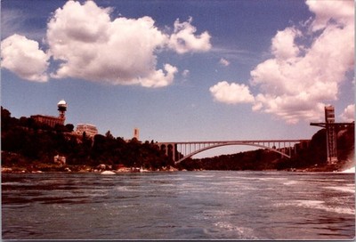 Vintage Color Photo Niagara Falls Rainbow Bridge 1970s Scenic View 80s 3x5