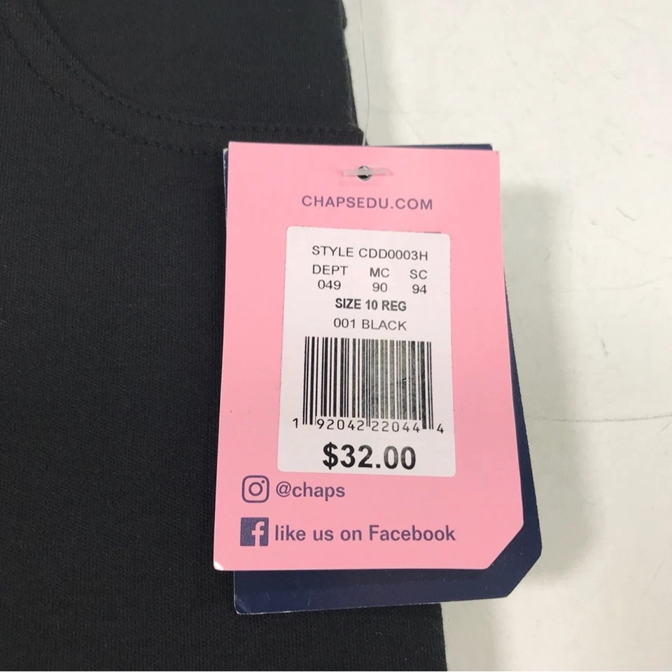 Pantalón elástico Chaps Performance, talla regular 10 para niña - negro Foto 4 de 4