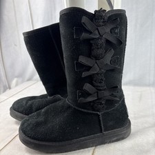 Koolaburra by Ugg Victoria boots Black Size 3 Faux Fur Lining Mid-calf