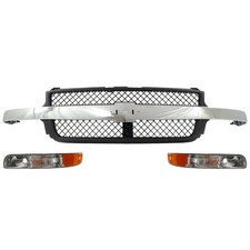Grille For Chevy Chevrolet Silverado 2500 Hd Heavy Duty 3500 Truck 2001-2002