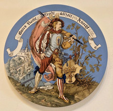 Villeroy & Boch Mettlach Wandteller «Gutes Recht findt allzeit Knecht» D 36,5 cm