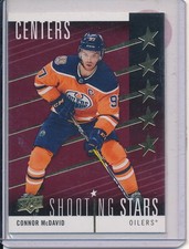 19-20 UD Series 1 Hockey Shooting Stars Red Parallel SP SSC-1 Connor McDavid