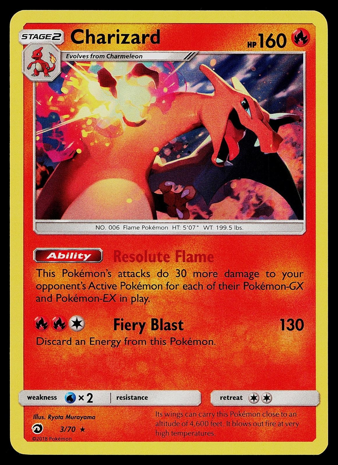 Pokemon Card - Charizard Dragon Majesty 3/70 Holo Rare