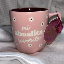 Mi Abuelita Favorita Pink Stoneware Coffee Mu...