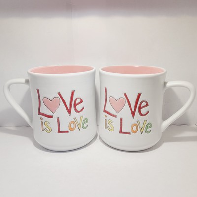 2x Sheffield Home BE YOU Love is Love Coffee Tea Mug 18 oz. 
