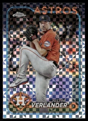Justin Verlander 2024 Topps Chrome X-Fractor Houston Astros #291