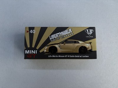 Mini GT Liberty Walk LB Works Nissan GT-R R35 Satin Gold w/ Carbon