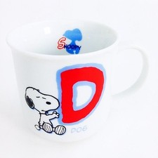 Snoopy Initial Mug Cup Kitchen SNOOPY Ceramic