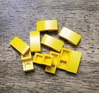 LEGO Yellow Slope, Curved 2 x 1 x 2/3 QTY 10 Part No. 11477